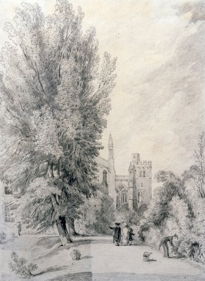 Jardín del New College, 1821 de William Alfred Delamotte